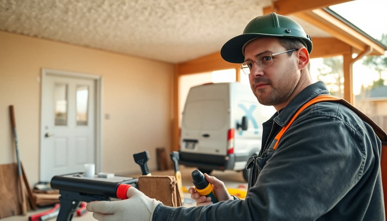 Evaluate how much does spray foam removal cost with a contractor inspecting a home's insulation.
