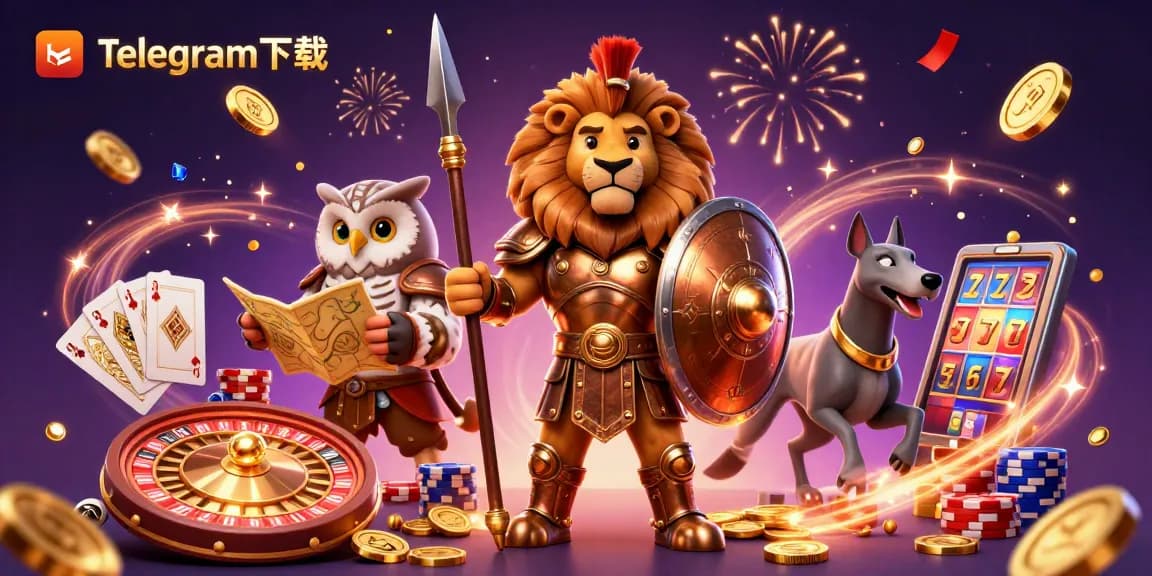 在这幅充满活力的赌场主题3D插图中，通过Telegram下载体验胜利的兴奋。