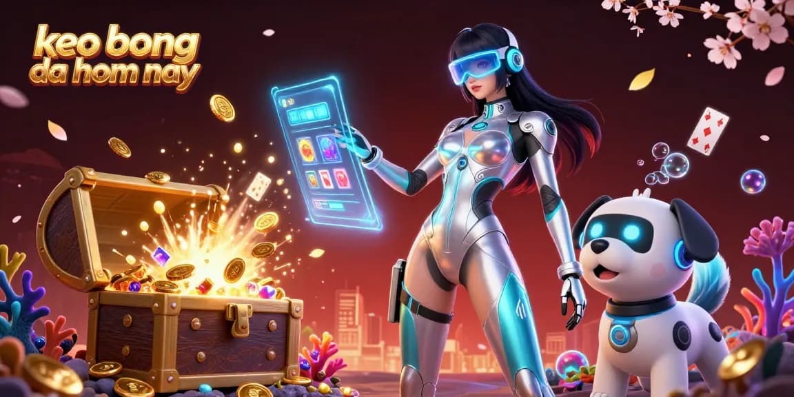 Engage with the exciting action of keo bong da hom nay, represented by a futuristic sportsbook scene.