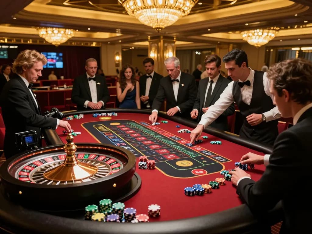 Experience the thrill of mpoid login gaming at a vibrant casino roulette table