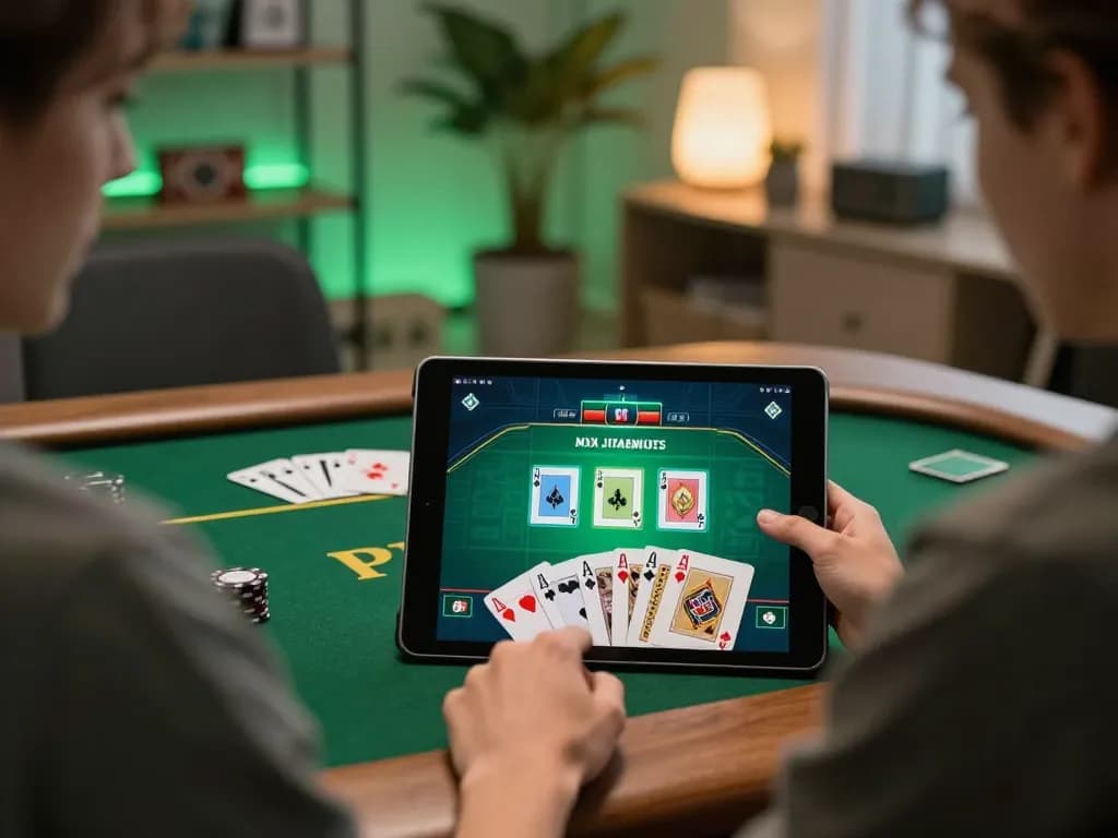 Experience thrill with vegasslot77 as poker strategies come alive in a stylish online gaming setup.
