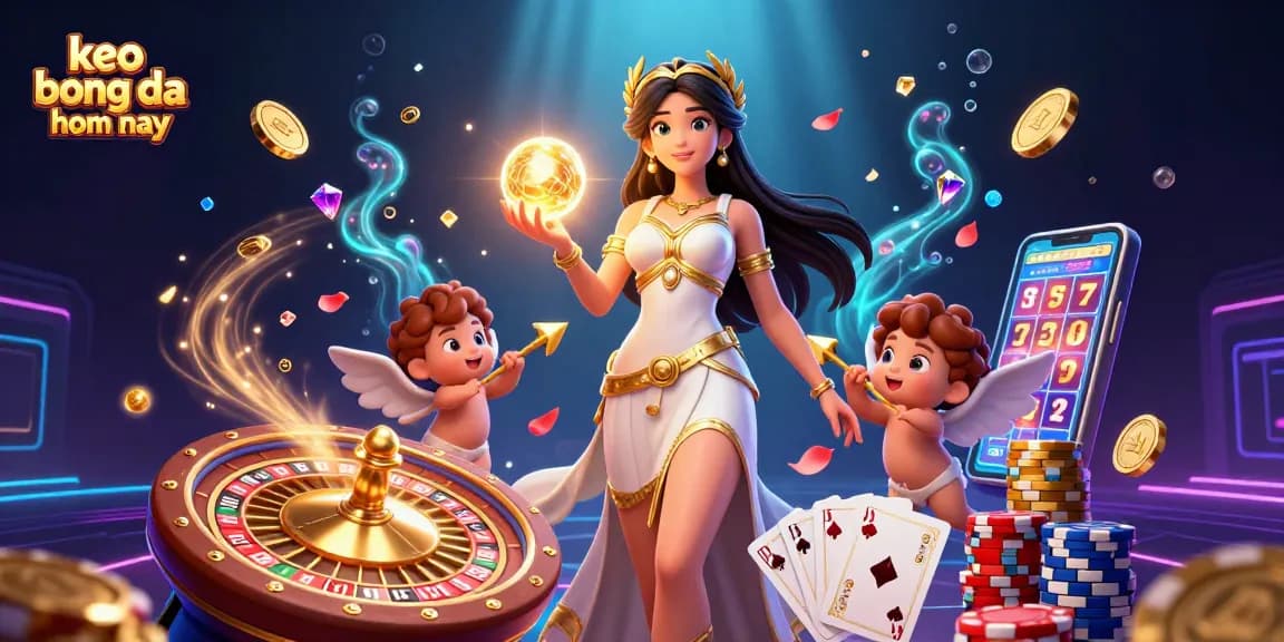 Bet and win with keo bong da hom nay while enjoying a vibrant 3D casino scene.