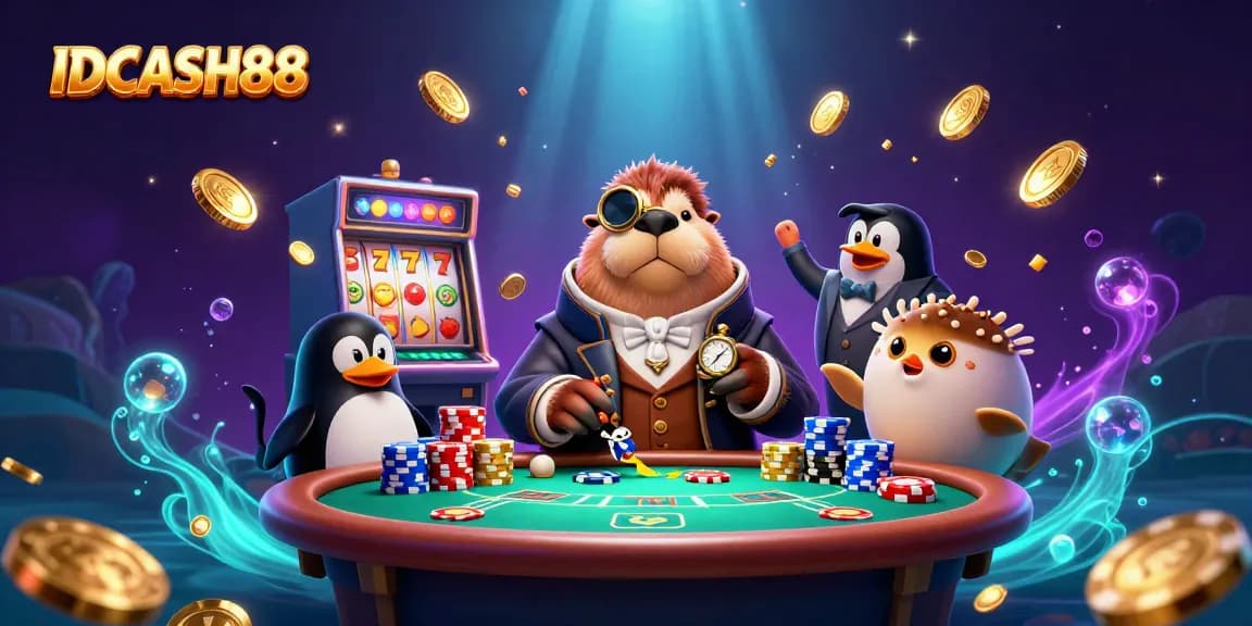 Join the excitement of IDCASH88 as the jolly walrus faces off in a thrilling underwater slot game.