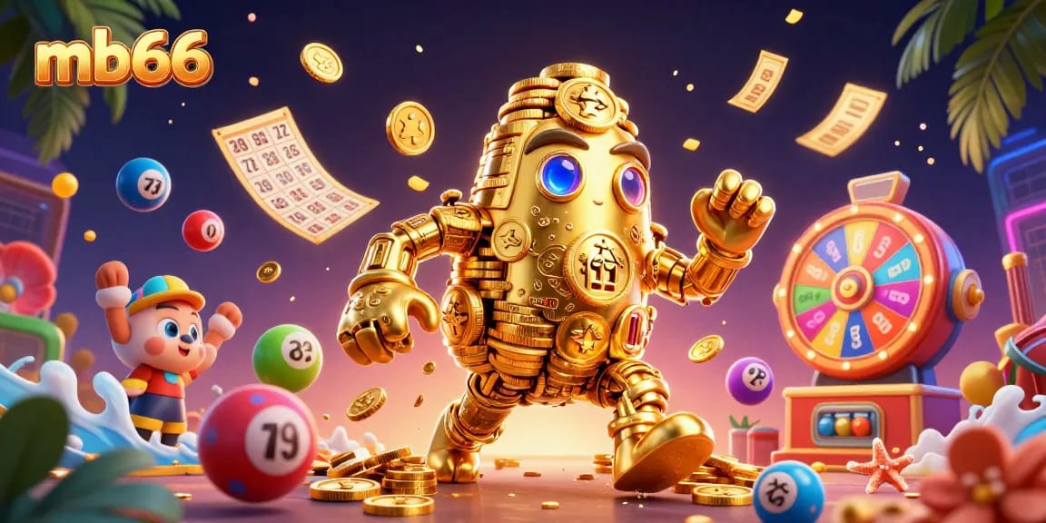 Engage with mb66's vibrant gaming experience featuring animated slots and lottery elements.