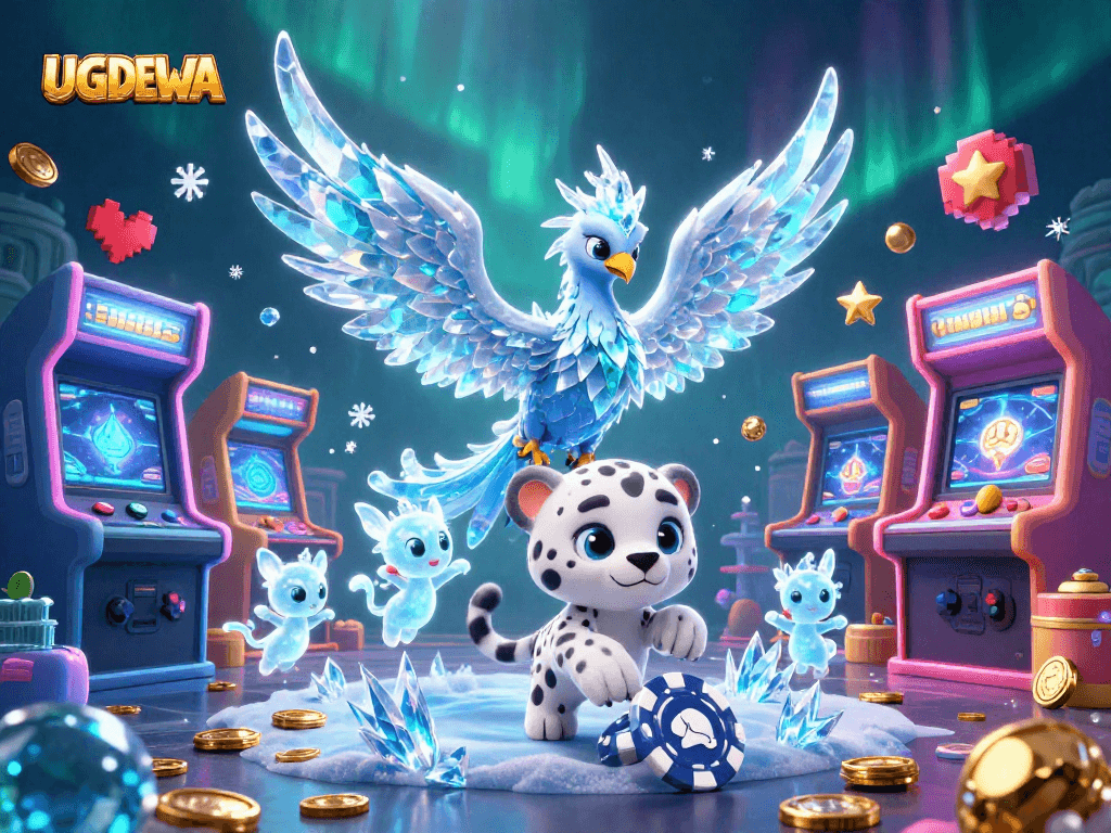 Experience thrilling gameplay with UGDEWA's captivating characters and dazzling casino elements.