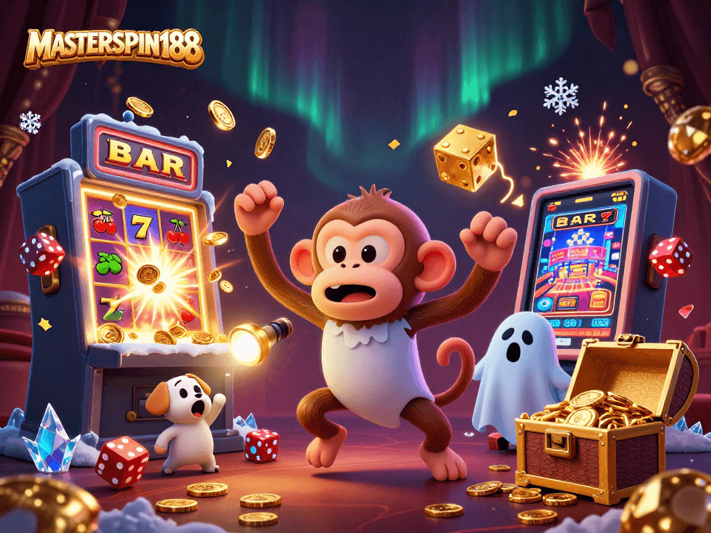 Engage with the excitement of MASTERSPIN188 as you explore a thrilling haunted casino scene.