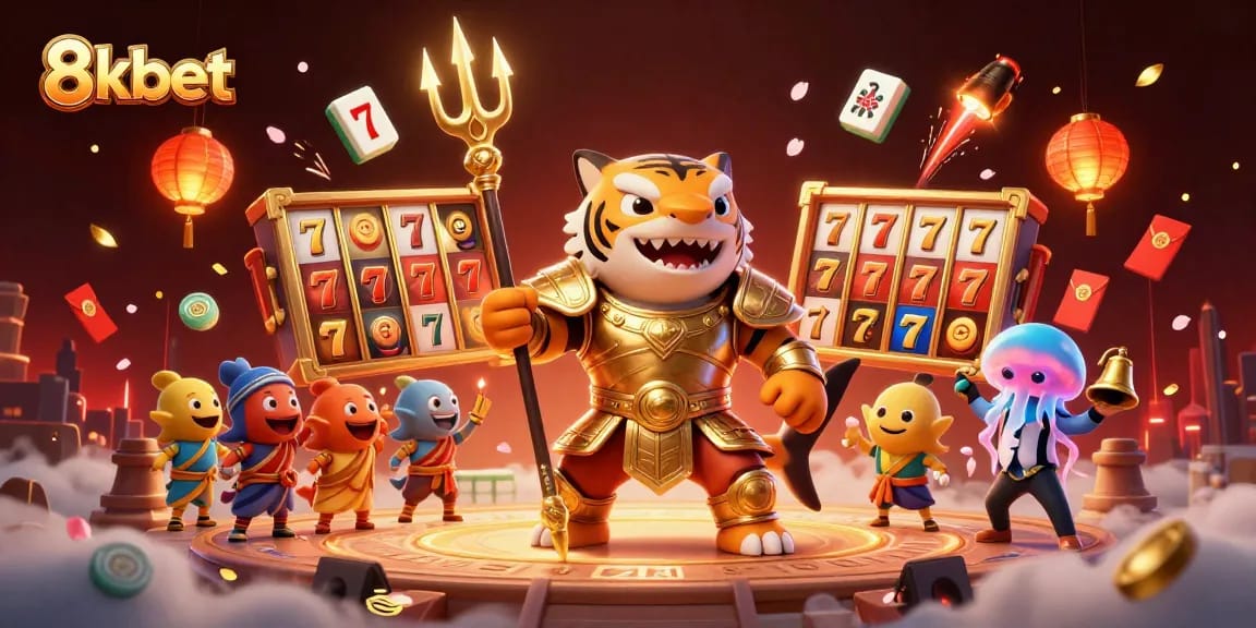 Win big with 8kbet in this dynamic underwater casino scene featuring exciting game elements.