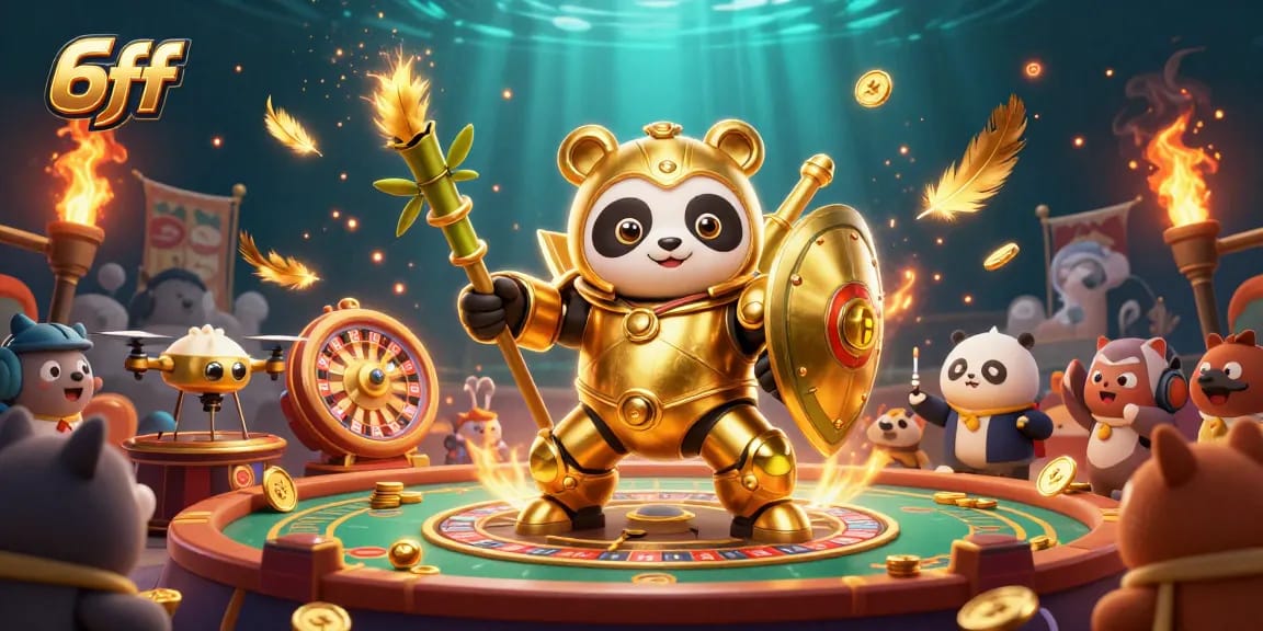 Experience thrilling 6ff gaming in a vibrant arena filled with golden coins and live action