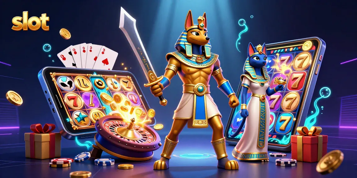 Spinning slot reels and winning symbols brightening the scene, showcasing dynamic gameplay.