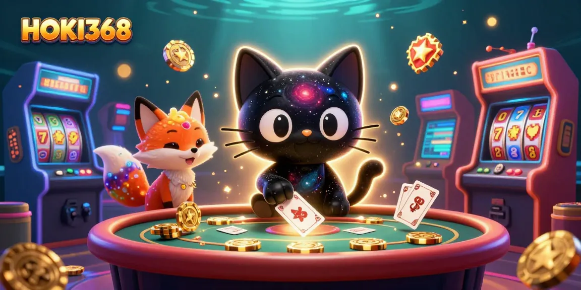 Engage in thrilling gameplay with a cosmic twist at HOKI368 featuring vibrant characters and exciting casino elements.