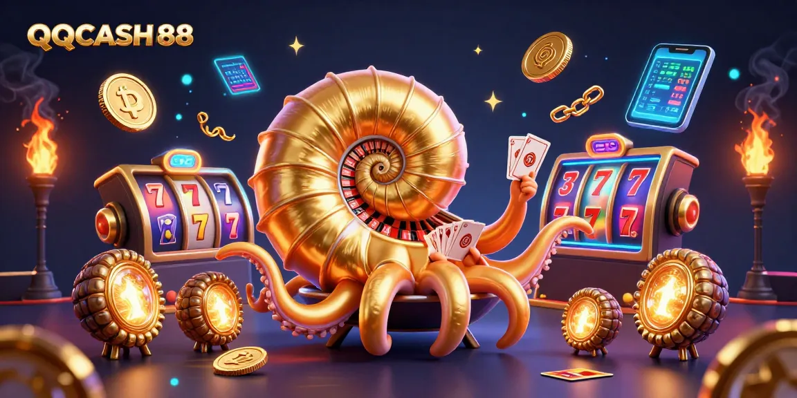 Engage with QQCASH188 while enjoying a vibrant casino experience filled with 3D characters, crypto coins, and atmospheric ambiance.