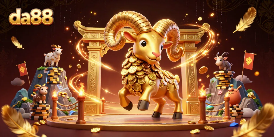Win big with da88 at the exciting casino arena featuring a golden ram and animated bets.