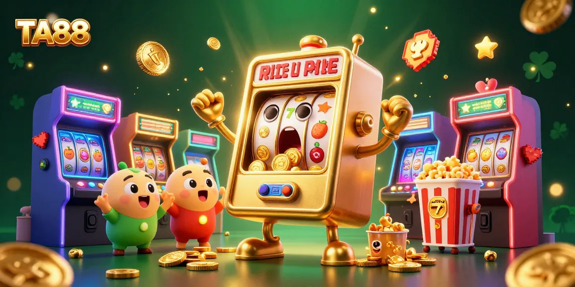 Watch TA88's golden slot machine hit the jackpot in this lively casino scene.