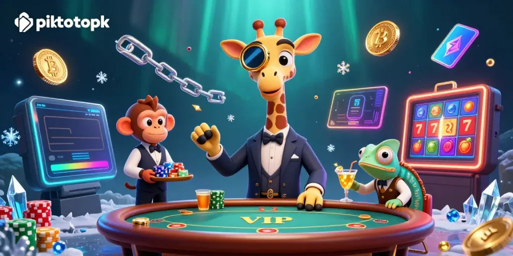 Spin the slot reels in an engaging scene full of piktotoapk characters and casino elements.