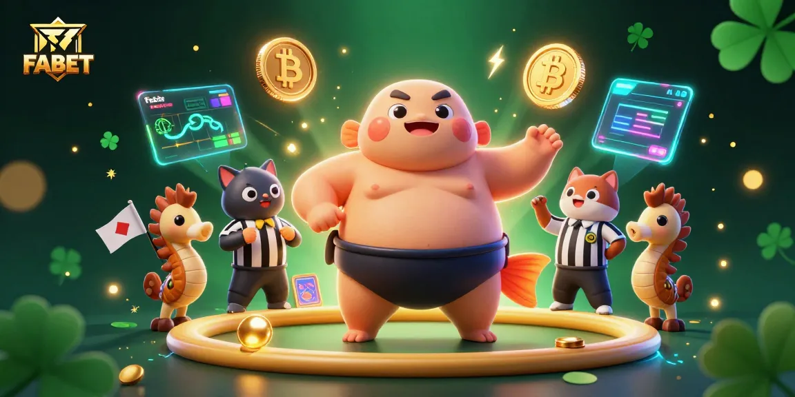 Engage in FABET gaming with a fugu in an underwater casino scene starring crypto elements.