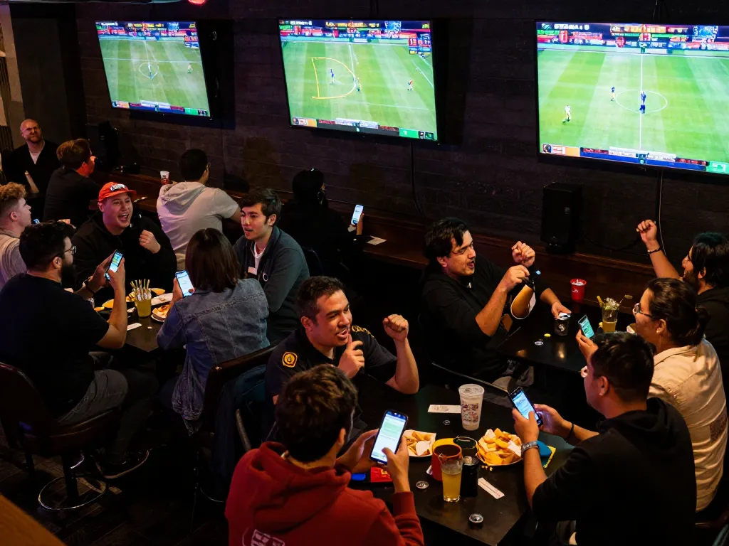 Experience sports betting excitement with 78win at a vibrant venue, placing bets on live events