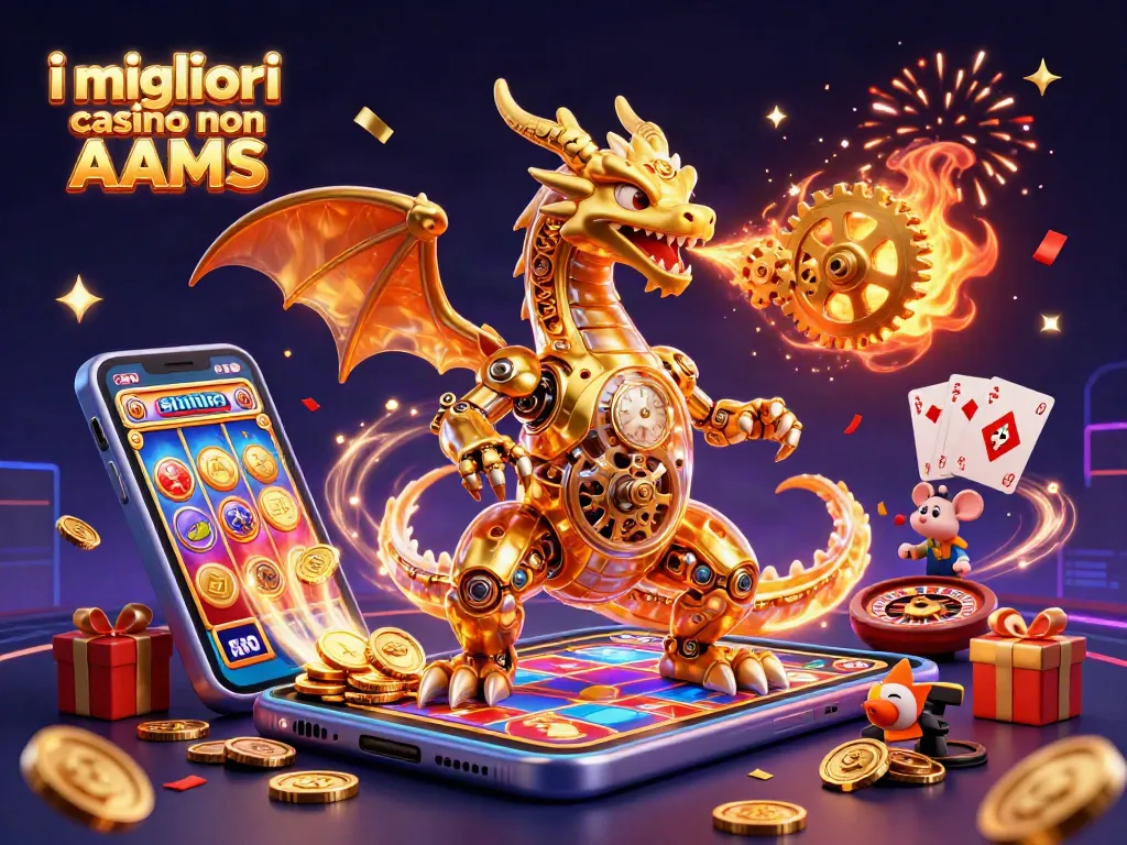 I migliori casino non AAMS: Esplora un'illustrazione dinamica di 3D e giochi d'azzardo.