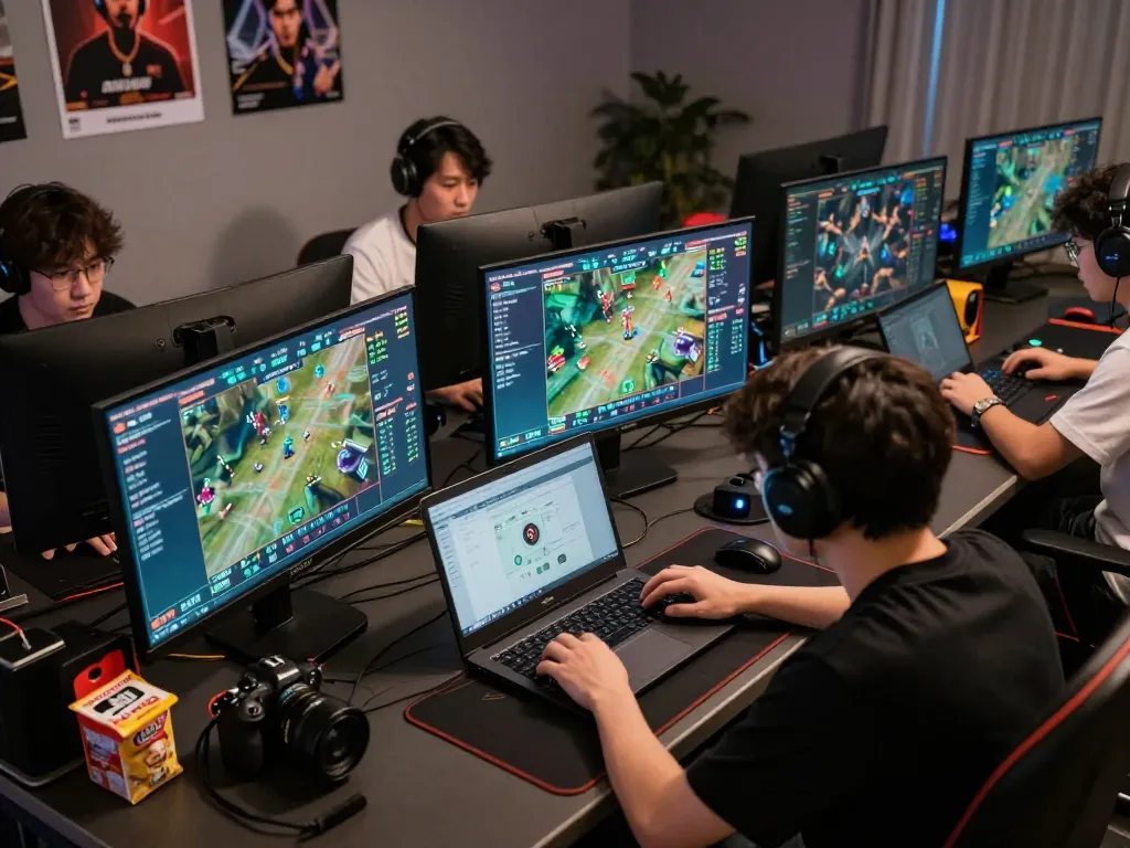 Gamer placing strategic bets on esports on TR88, showing intense focus and excitement