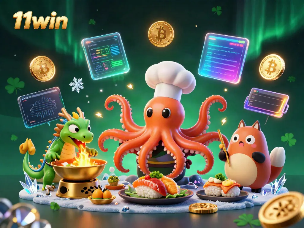 Experience thrilling gameplay at 11win with our vibrant casino illustration featuring unique characters and elements.