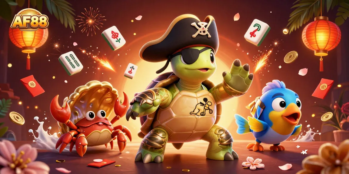 Spin and win with AF88's engaging casino adventure featuring vibrant characters and dynamic elements.