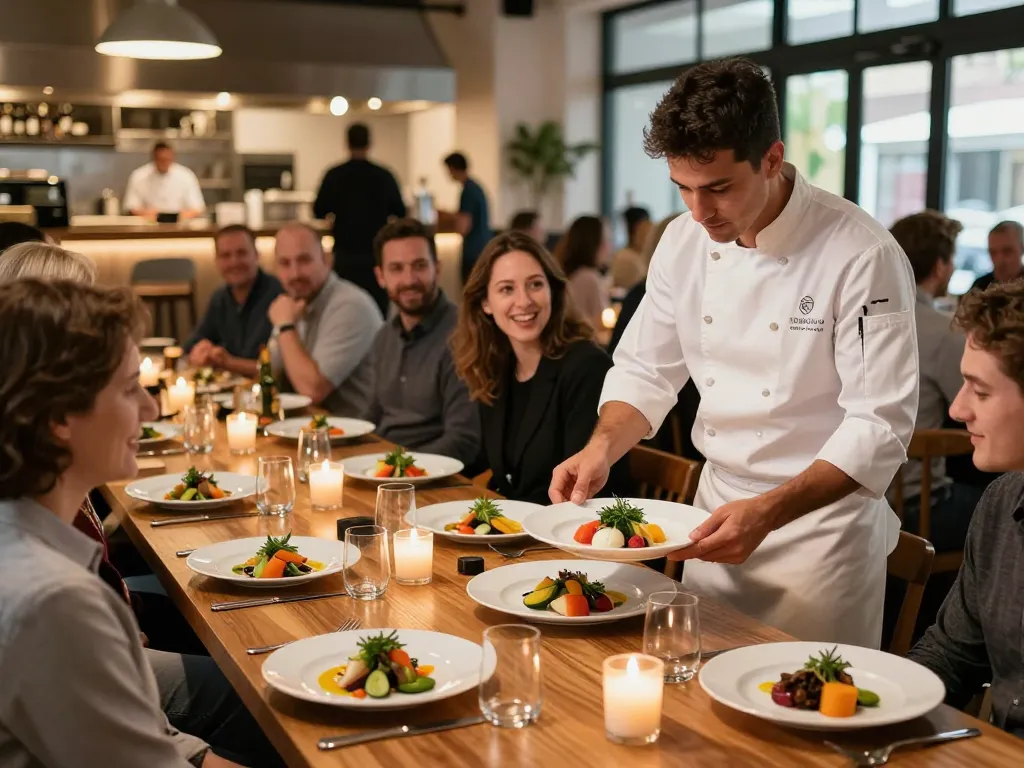 Delicious dishes at POKERSERI restaurant showcasing culinary creativity in a warm, inviting atmosphere.