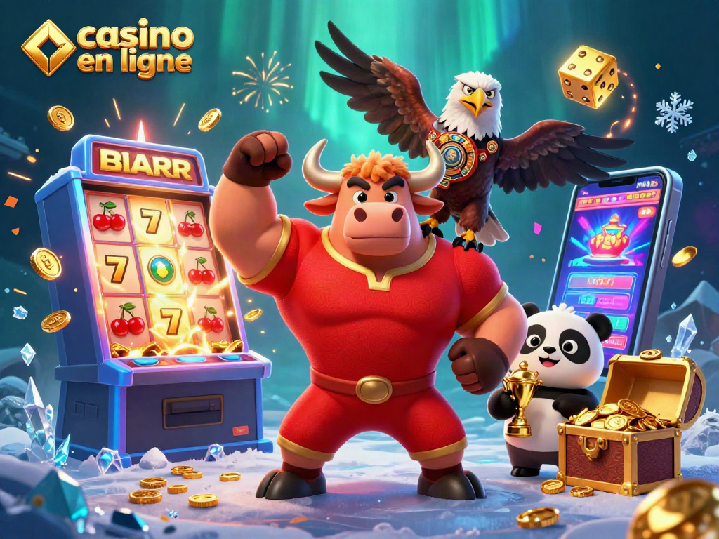 Jouez à des jeux excitants de casino en ligne avec nos mascottes animées énergétiques.