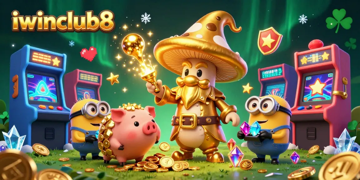 Engage with iwinclub8's vibrant casino scene featuring golden magic and dynamic gaming elements.