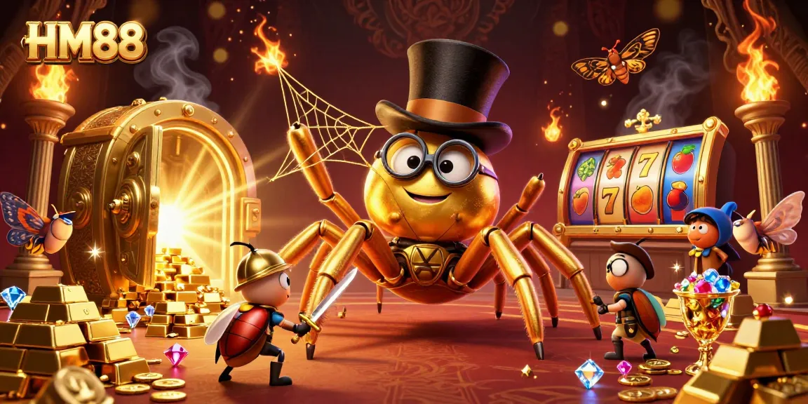 Join the adventure at HM88 with a whimsical scene of treasures and gambling excitement.