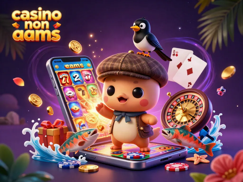 Gioca nel casino non aams con i protagonisti in un'illustrazione 3D ricca di elementi di gioco.