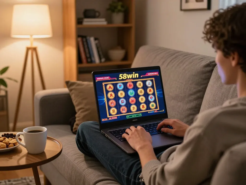 Player enjoying an engaging gaming session on 58win platform, showcasing the vibrant online casino experience.
