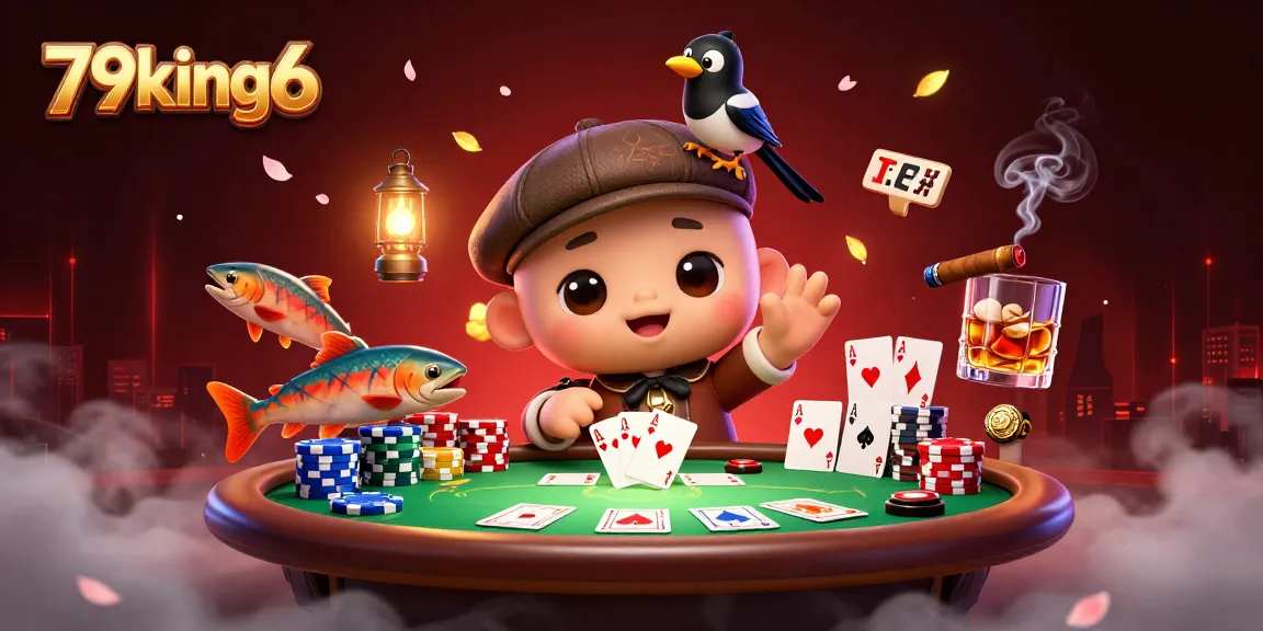 Join the thrilling experience at 79king6 with card games, vibrant characters, and casino excitement.