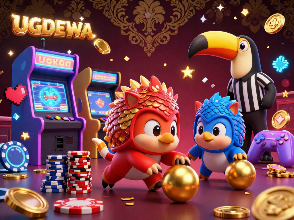 Experience thrilling competition at UGDEWA with pangolins bowling through poker chips.