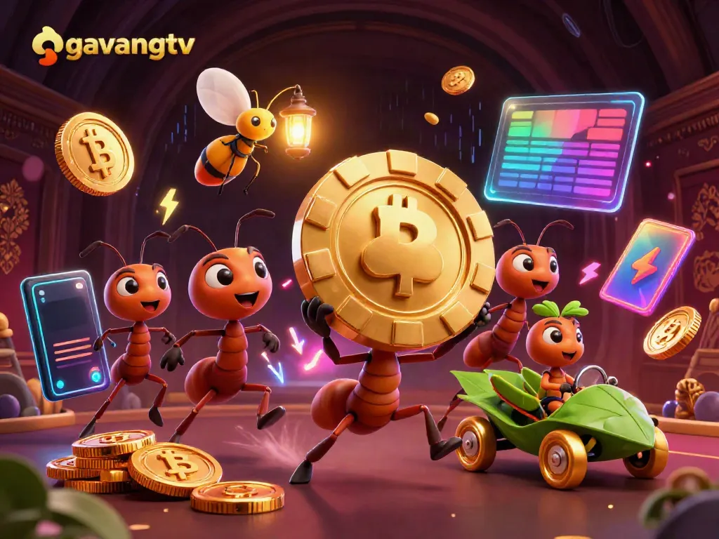 Experience intense gaming action with gavangtv as ants execute a daring poker chip heist.