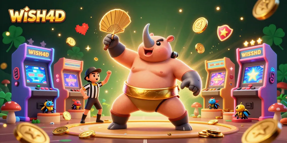 Experience WISH4D's vibrant 3D gaming action, featuring exciting characters and dynamic casino elements.