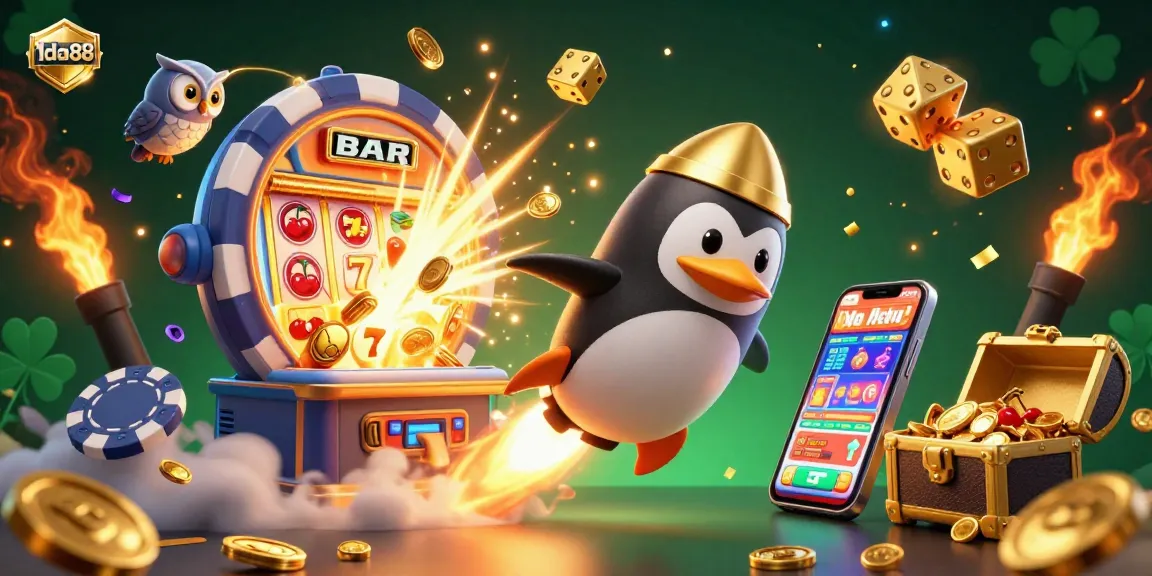 Experience thrilling adventures with 1da88, a vivid scene showcasing casino excitement and winning opportunities.