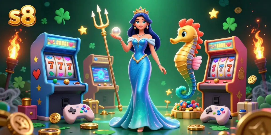 Experience thrilling wins at s8 with a captivating casino scene featuring underwater treasures and vibrant gaming signals.