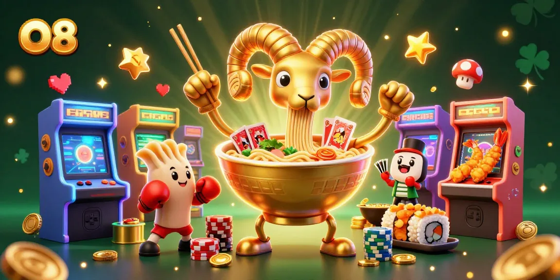 Experience the thrill of O8 as the ramen bowl dealer stacks chips at the casino.