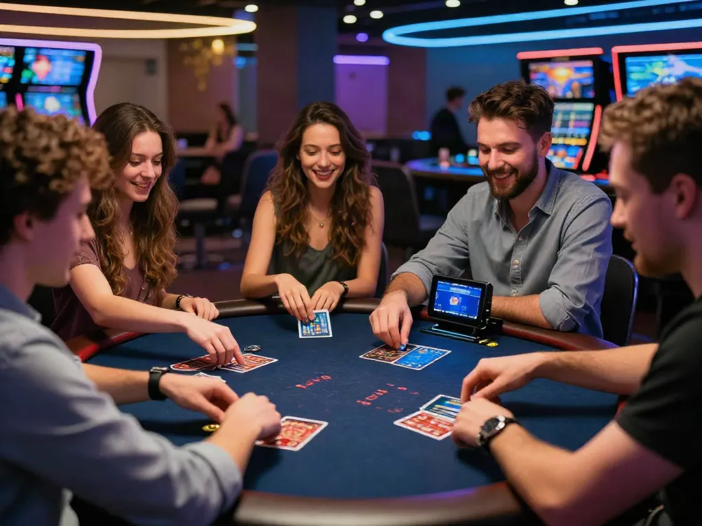 Exciting online gambling atmosphere with friends enjoying net88 casino games