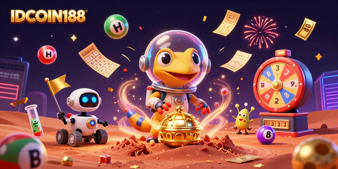 Engage with the thrilling IDCOIN188 casino experience in a vibrant Martian setting.