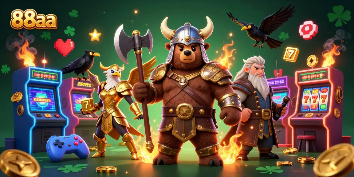 Engage in thrilling gambling with 88aa, featuring vibrant 3D characters and captivating casino elements.