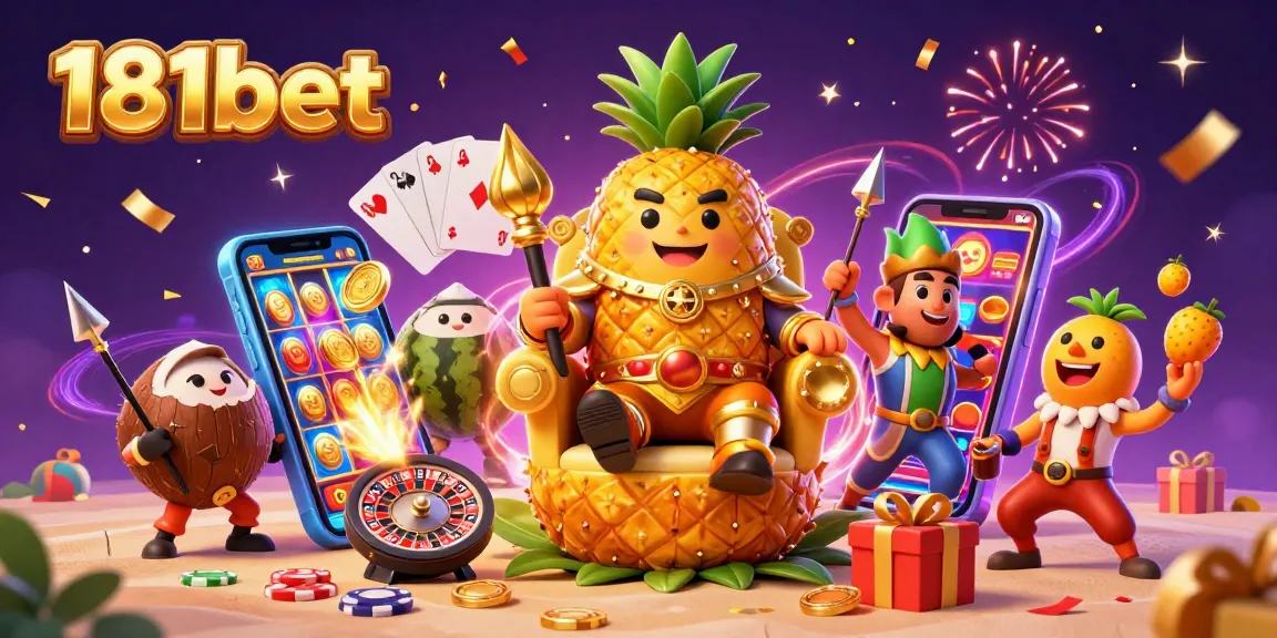 Experience thrilling gaming at 181bet with vibrant characters and dynamic casino elements.