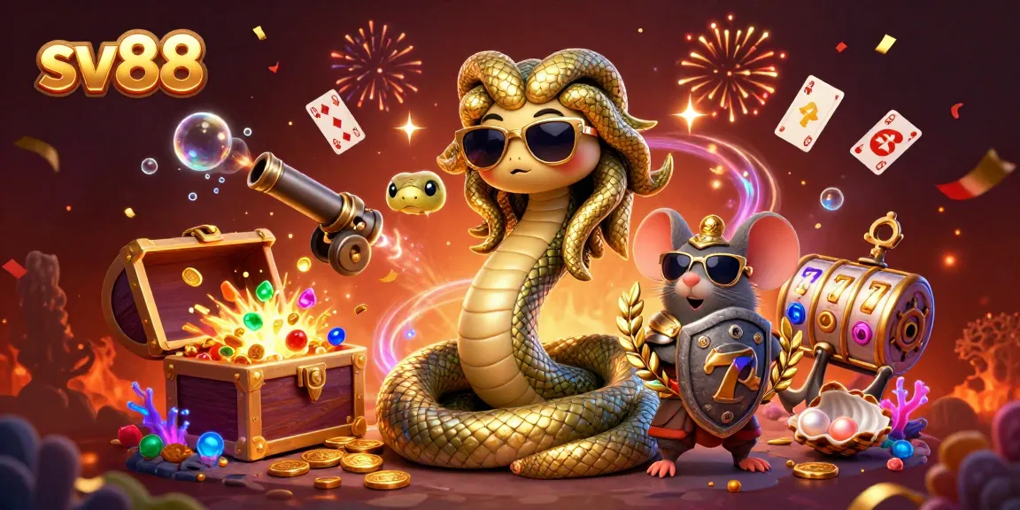 Experience sv88's exciting gambling adventure with Medusa and a warrior mouse!