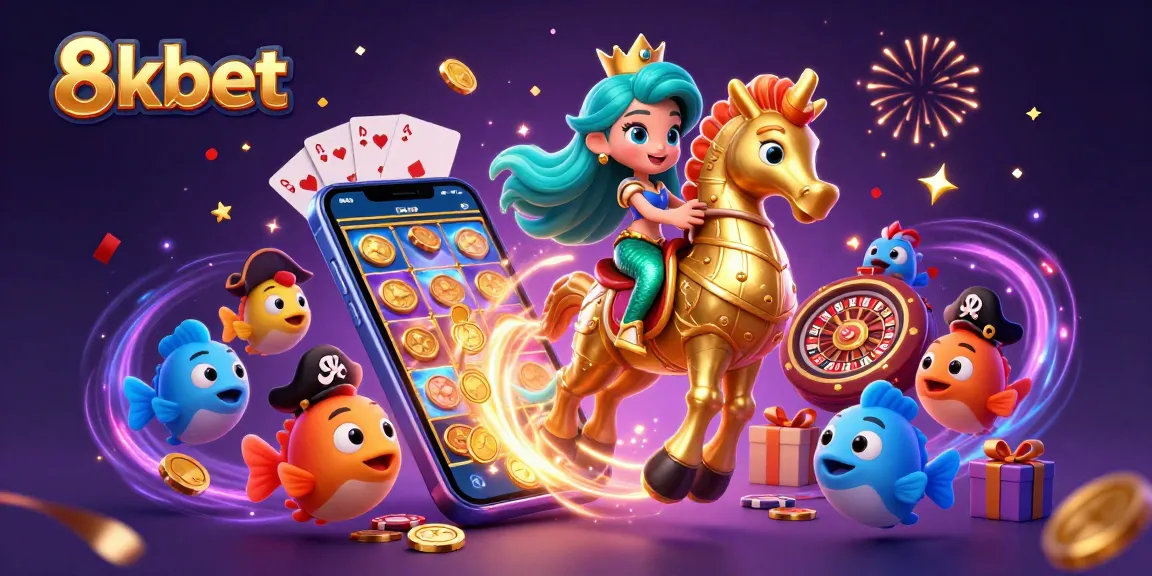 Experience thrilling gameplay with 8xbet's vibrant casino characters and slot games invitation.