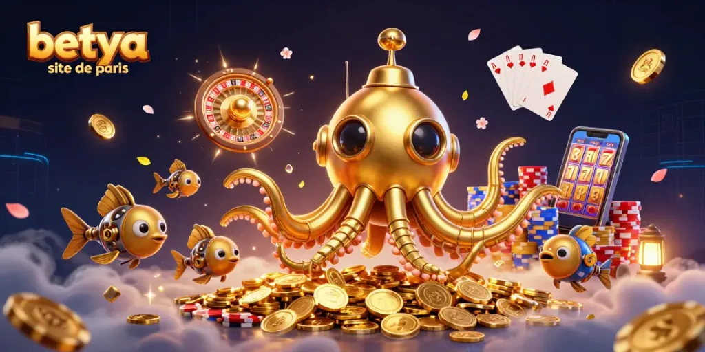 Experience thrilling gaming action at the betya site de paris with vibrant 3D casino elements and engaging visuals.