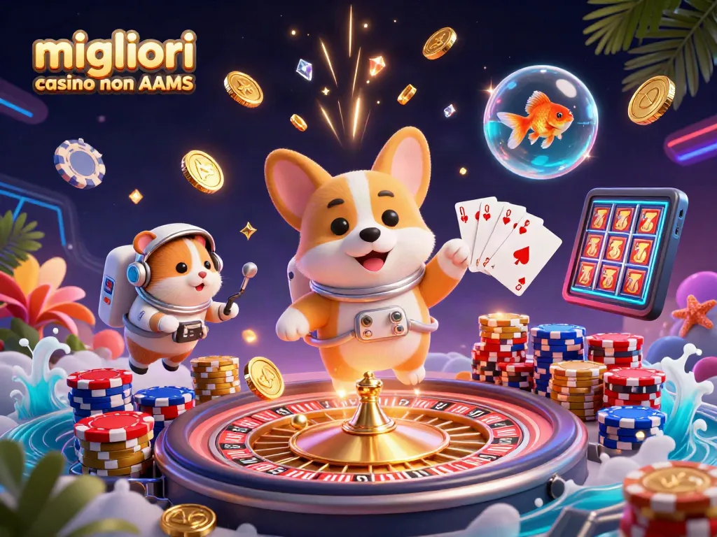 Gioca ai migliori casino non AAMS con biglietti e chips galleggianti in un mondo avvincente.