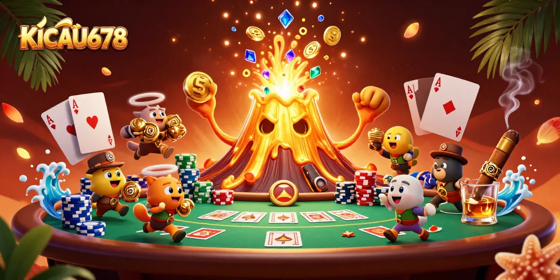 KICAU678 rewards players with thrilling poker excitement in a rich casino-themed landscape
