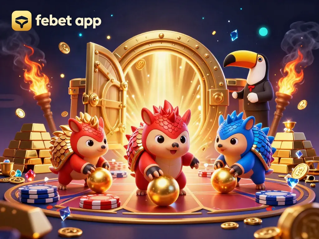 Engage with exciting gameplay at febet app, featuring dynamic pangolins at a vibrant online casino scene.