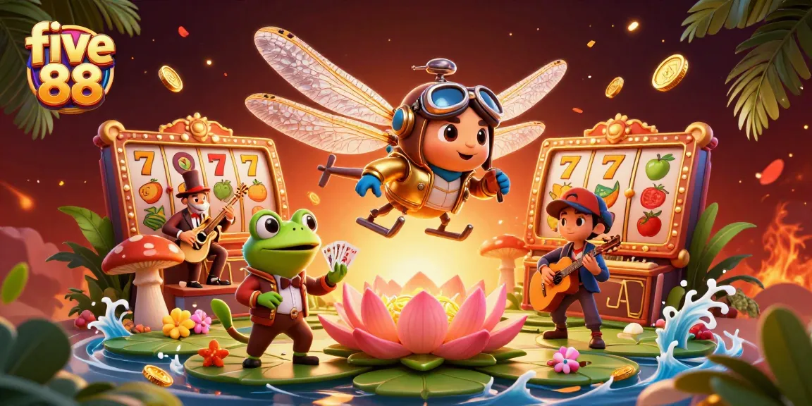 Experience thrilling gameplay at five 88 with lively characters and dynamic casino elements.