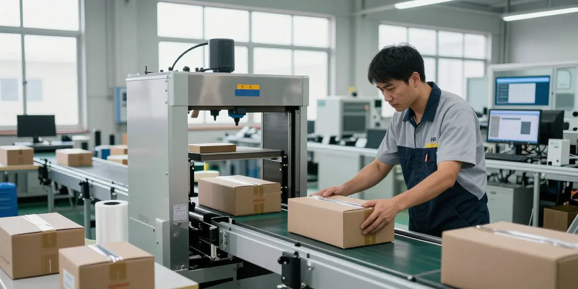 Metal Detector integrated in packaging machinery for quality inspection in an industrial setting