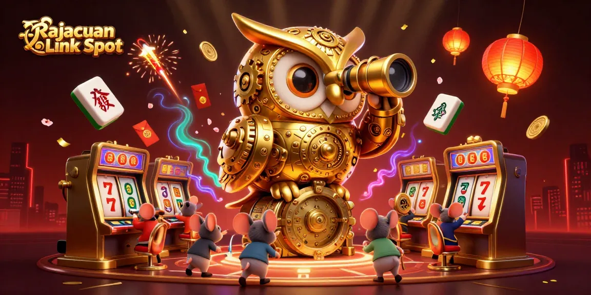 Menangkan hadiah menarik di Rajacuan Link Slot dengan suasana kasino yang penuh warna dan elemen keberuntungan.